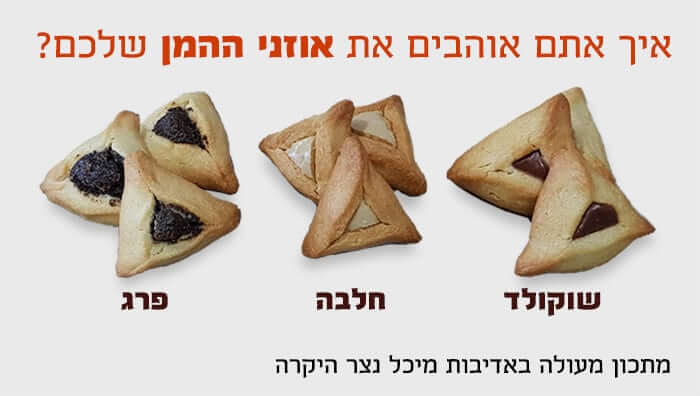 מתכון אוזני המן במגוון טעים